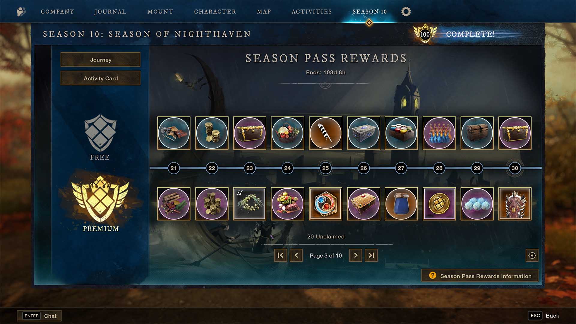 new world season 10 season pass rewards 30